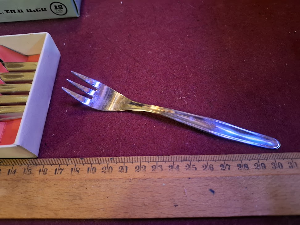 Vintage Israeli stainless steel forks set [ISR10351]