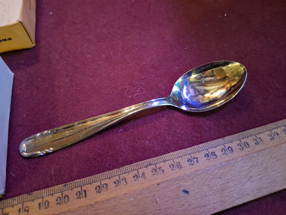 Vintage Israeli stainless steel spoons set [ISR10353]