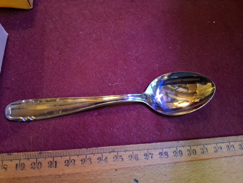 Vintage Israeli stainless steel spoons set [ISR10353]