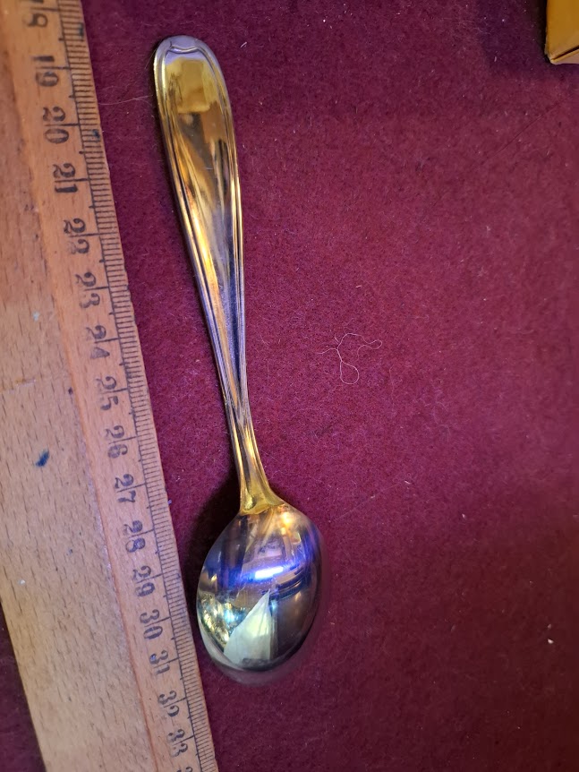 Vintage Israeli stainless steel spoons set [ISR10353]