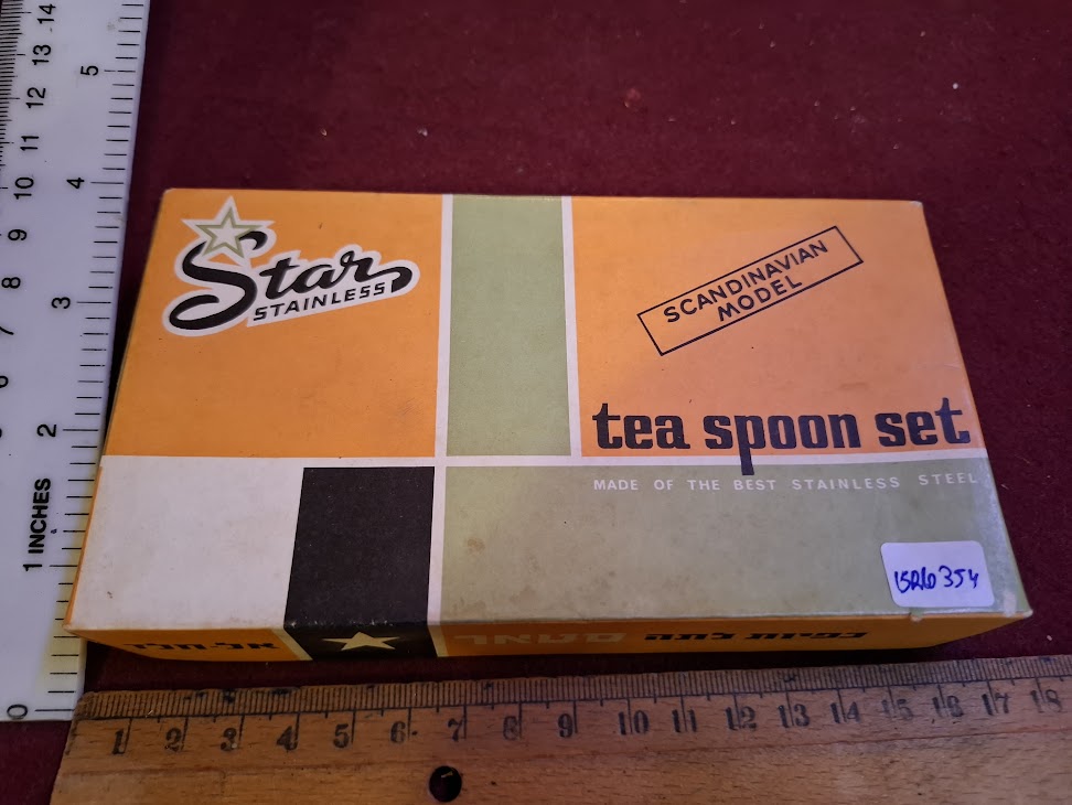 Vintage Israeli stainless steel spoons set [ISR10354]