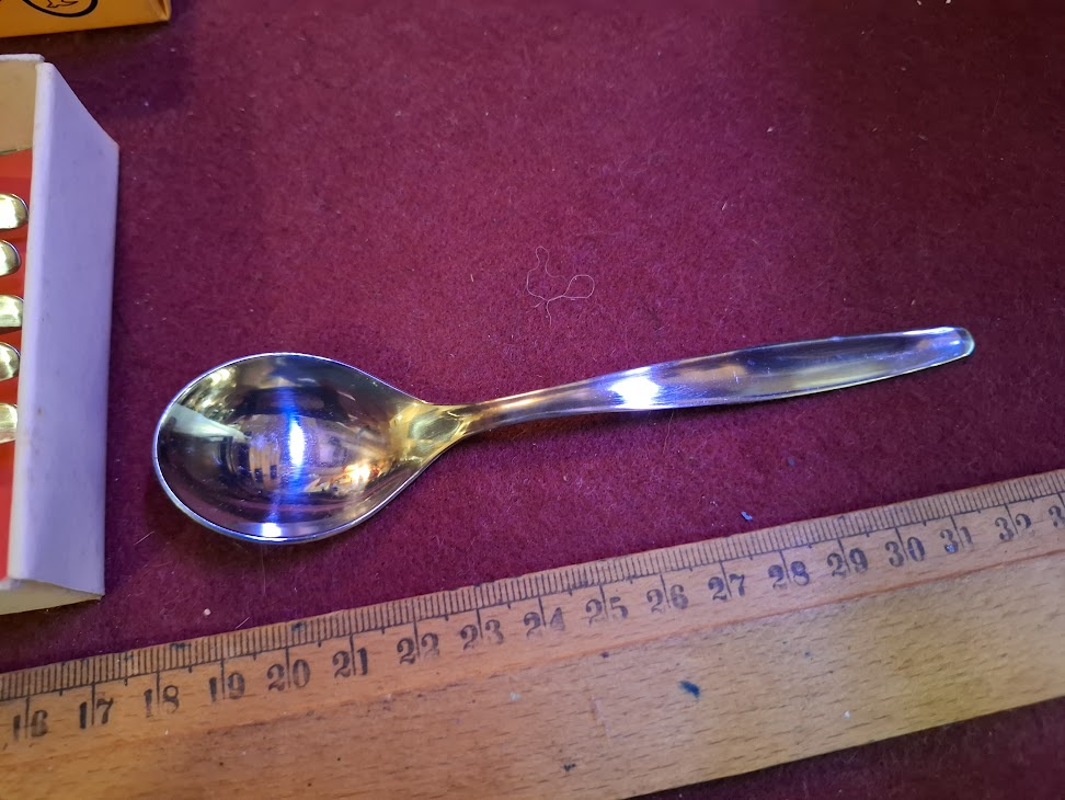Vintage Israeli stainless steel spoons set [ISR10354]