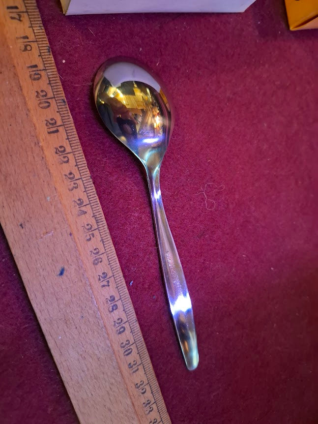 Vintage Israeli stainless steel spoons set [ISR10354]