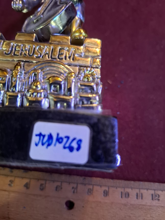 פסלון יודאיקה של כנר על הגג עשוי כסף 925, איימי [JUD10232]