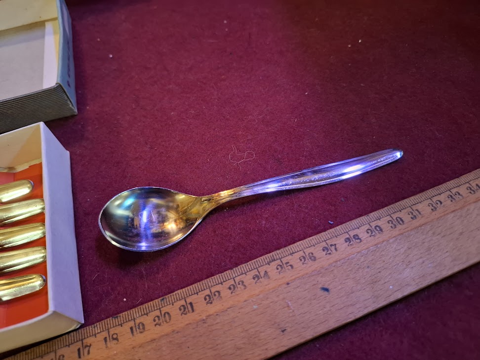 Vintage Israeli stainless steel spoons set [ISR10355]