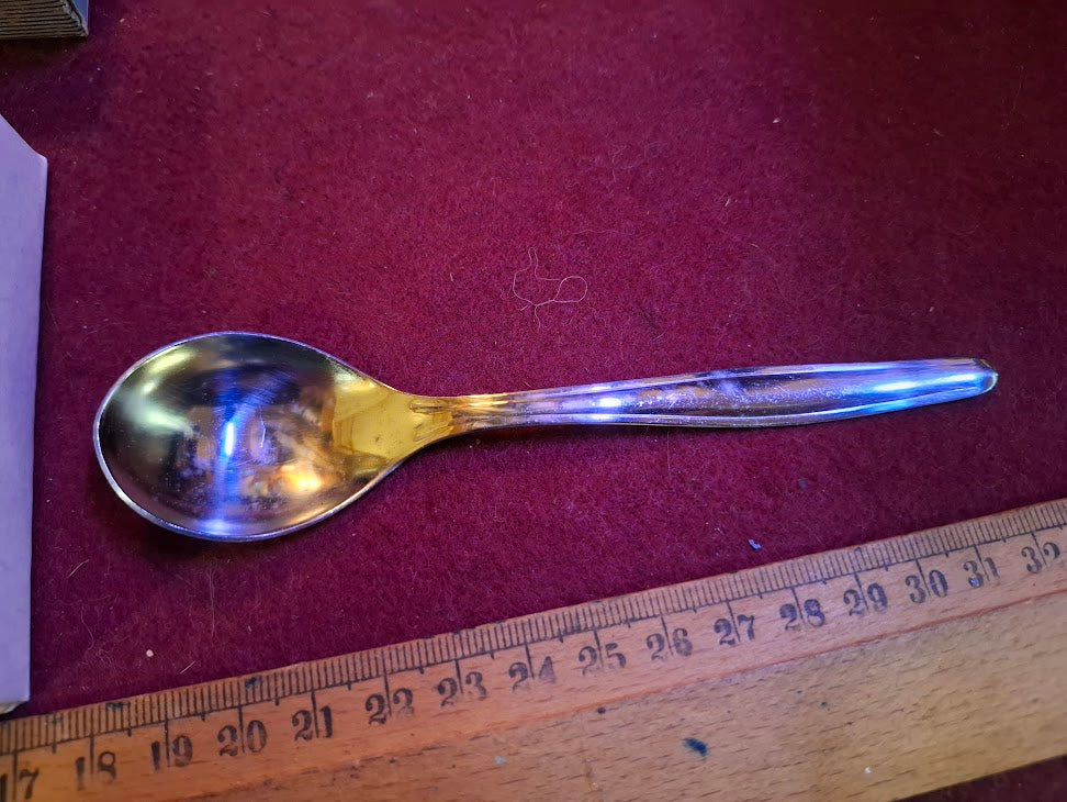 Vintage Israeli stainless steel spoons set [ISR10355]