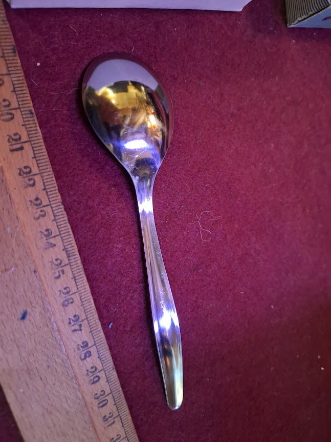 Vintage Israeli stainless steel spoons set [ISR10355]