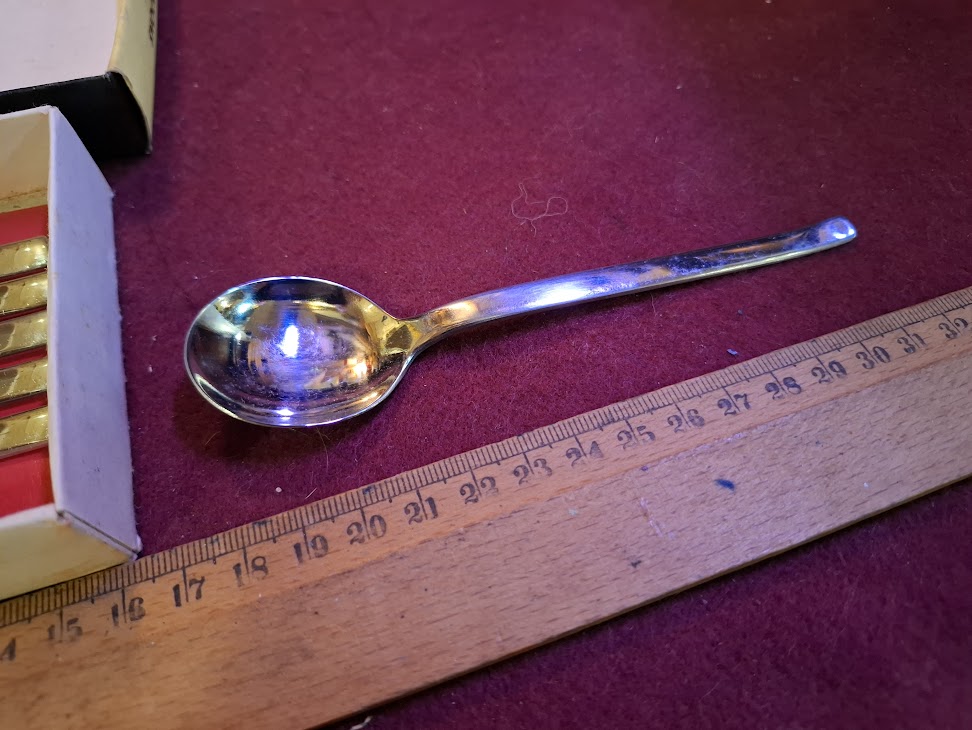 Vintage Israeli stainless steel spoons set [ISR10356]