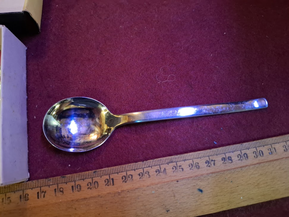 Vintage Israeli stainless steel spoons set [ISR10356]