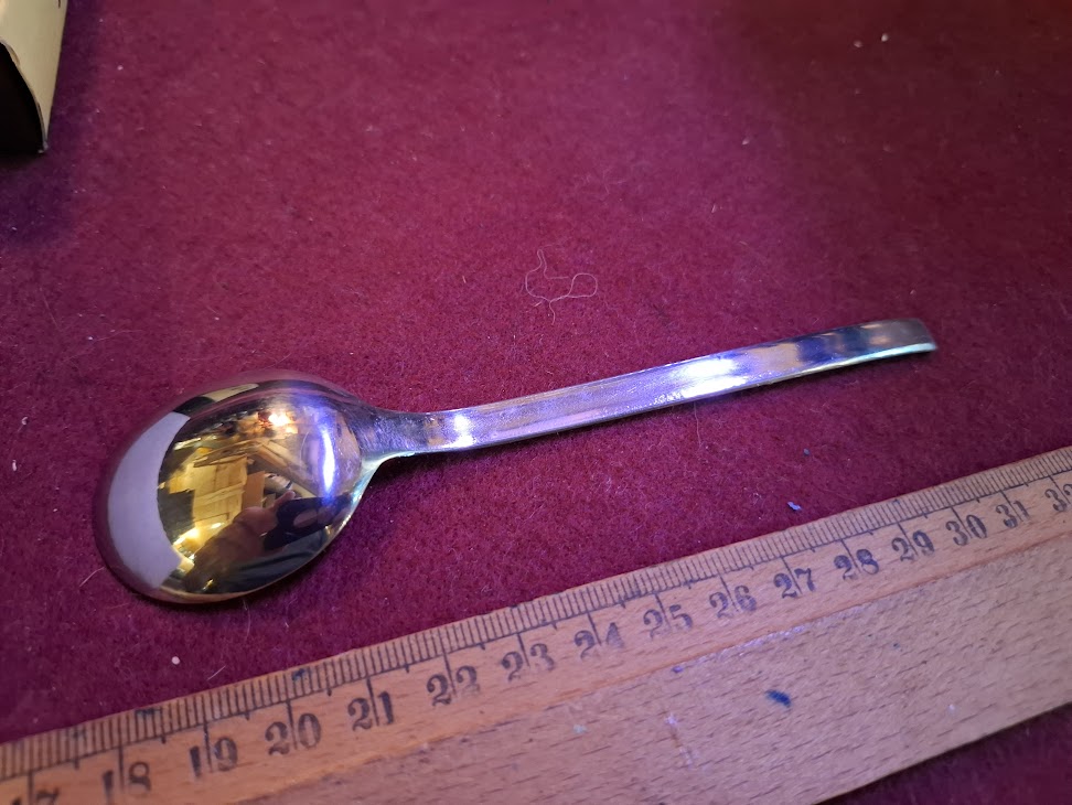 Vintage Israeli stainless steel spoons set [ISR10356]