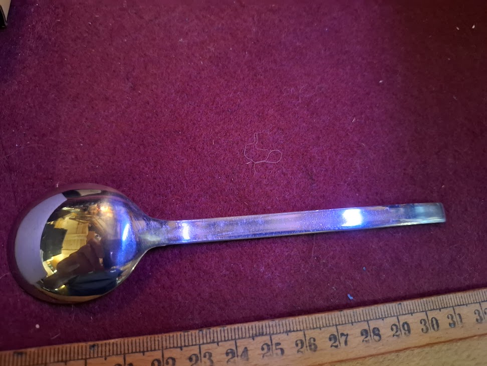Vintage Israeli stainless steel spoons set [ISR10356]