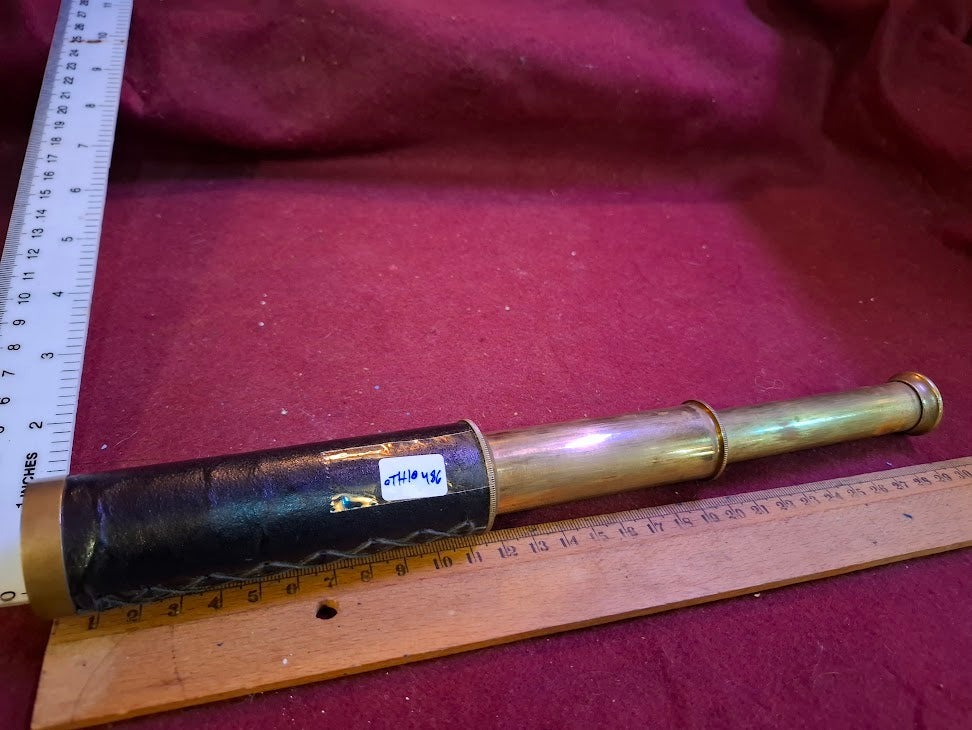 Vintage leather cover telescope [OTH10486]