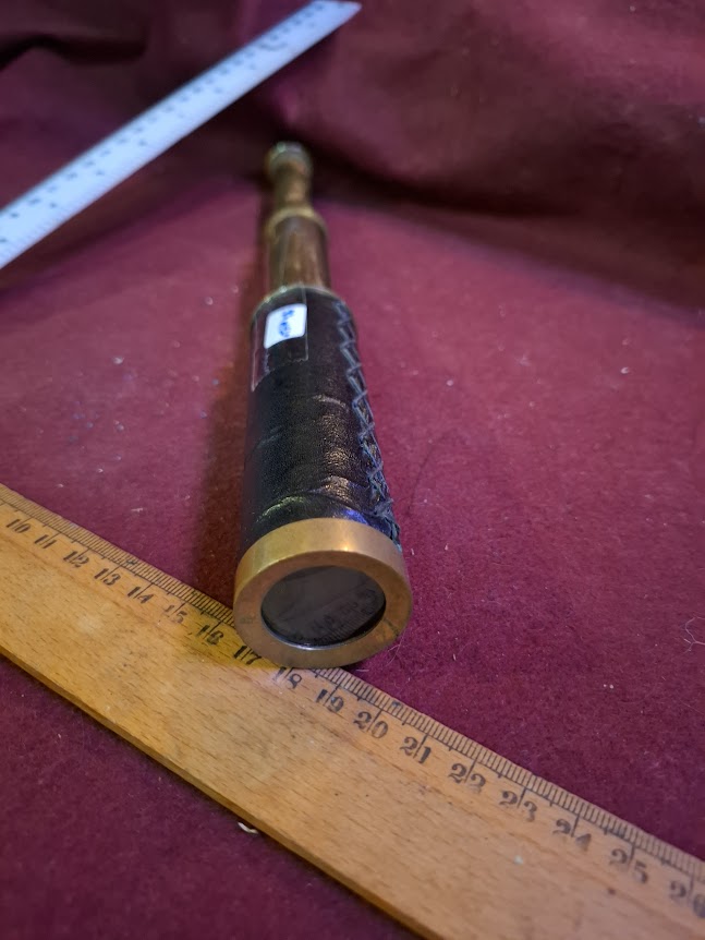 Vintage leather cover telescope [OTH10486]
