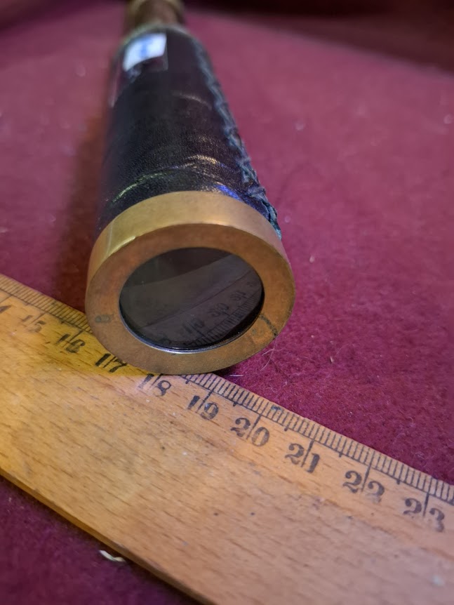Vintage leather cover telescope [OTH10486]