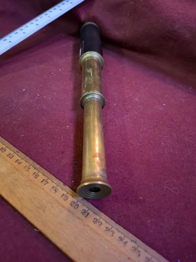 Vintage leather cover telescope [OTH10486]