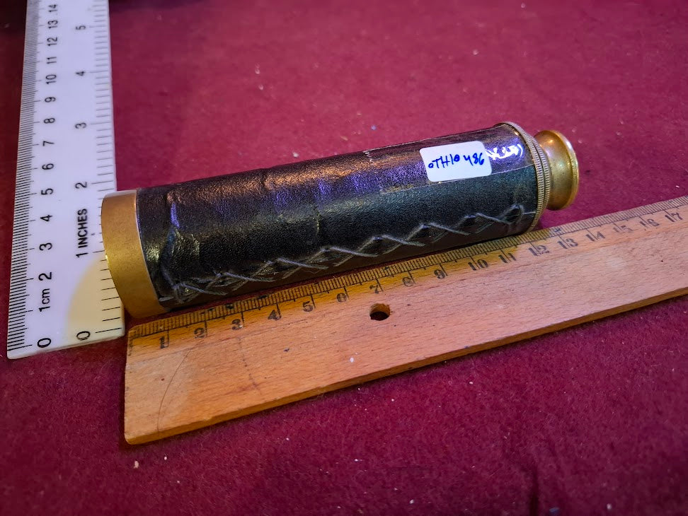 Vintage leather cover telescope [OTH10486]