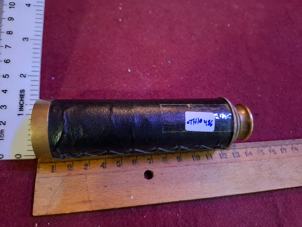 Vintage leather cover telescope [OTH10486]