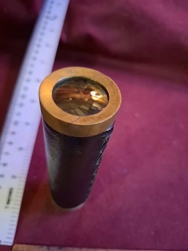Vintage leather cover telescope [OTH10486]