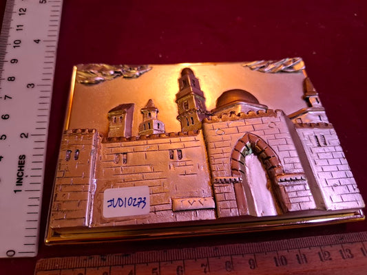 Judaica silver Jerusalem embossment by SAAD art [JUD10273]