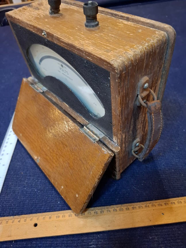 Antique volt meter - USE Horizontally [INS10756] *for Israel local market only*