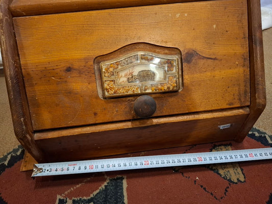 Vintage bread wood box [OTH10479] *for Israel local market only*