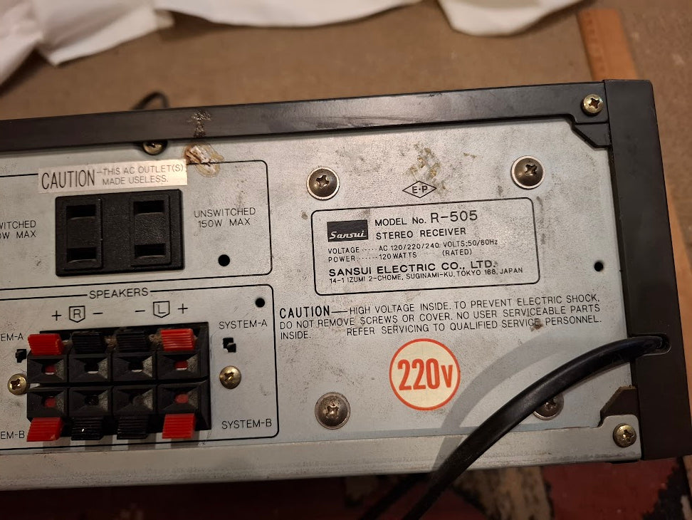 Old synthesizer receiver Sansui R-505 [INS10770] *for Israel local market only