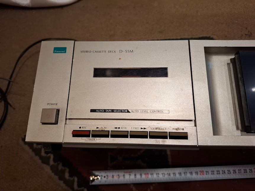 Old stereo cassette deck Sansui D-55M [INS10771]*for Israel local market only