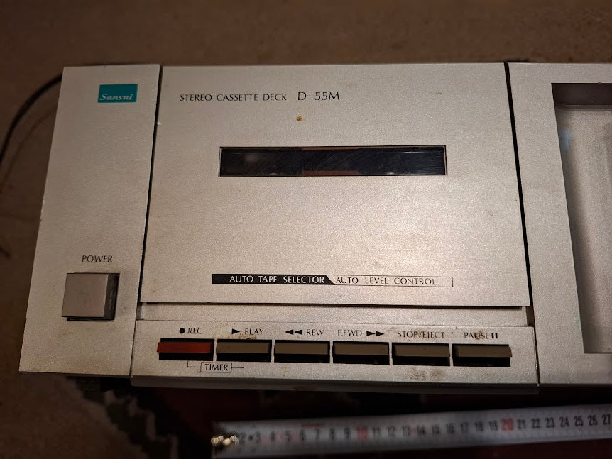 Old stereo cassette deck Sansui D-55M [INS10771]*for Israel local market only