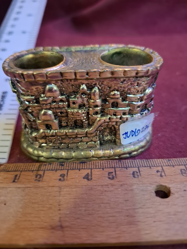 Vintage Judaica silver candles holder [JUD10276]