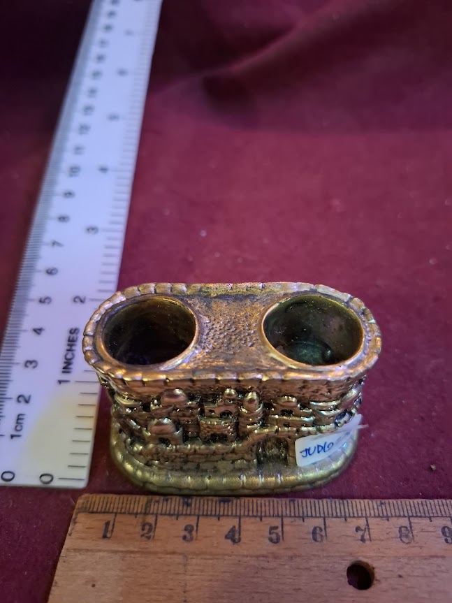 Vintage Judaica silver candles holder [JUD10276]