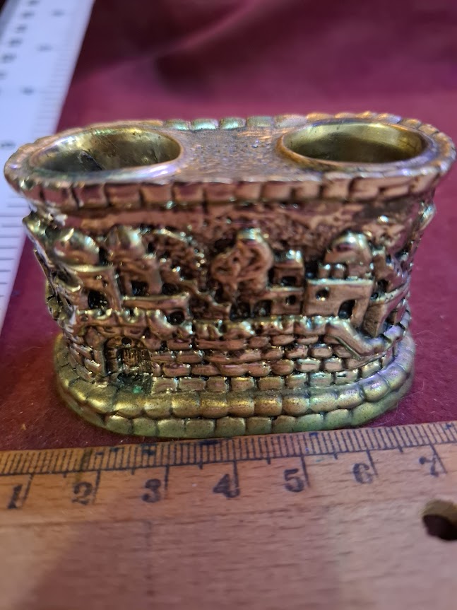 Vintage Judaica silver candles holder [JUD10276]