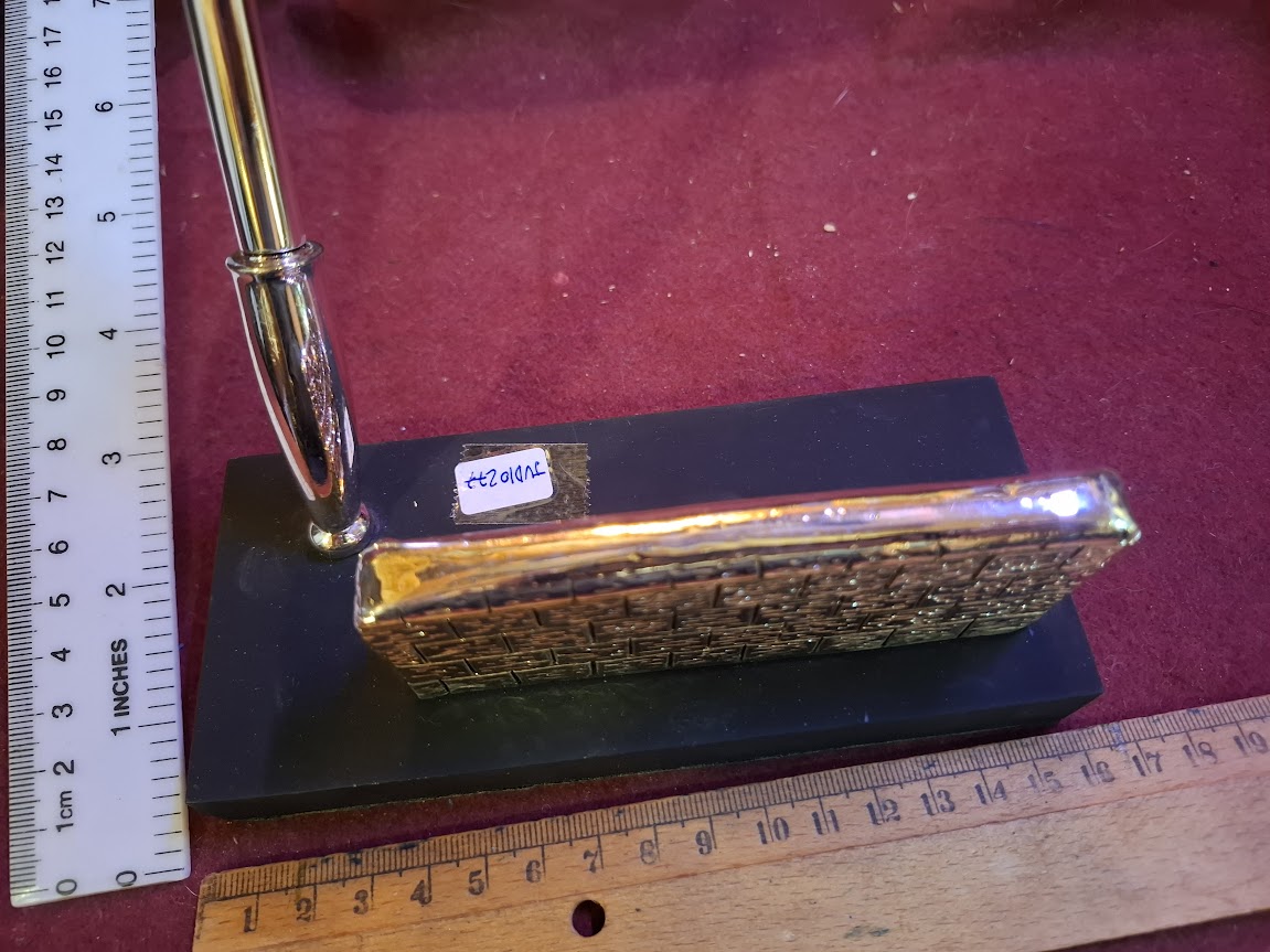 Vintage Judaica silver Jerusalem sculpture with pen holder [JUD10277]