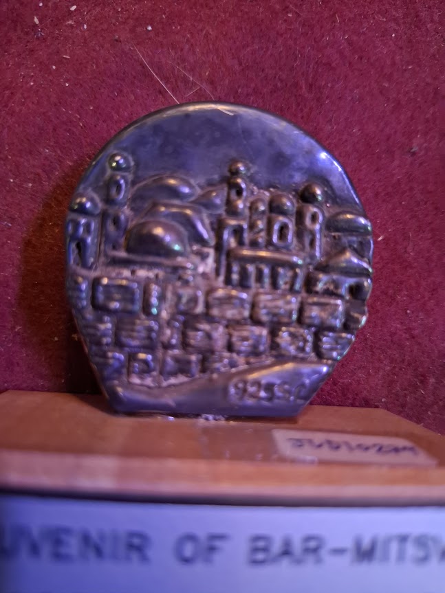 Vintage Judaica silver Jerusalem statue by Ben-Zion [JUD10279]