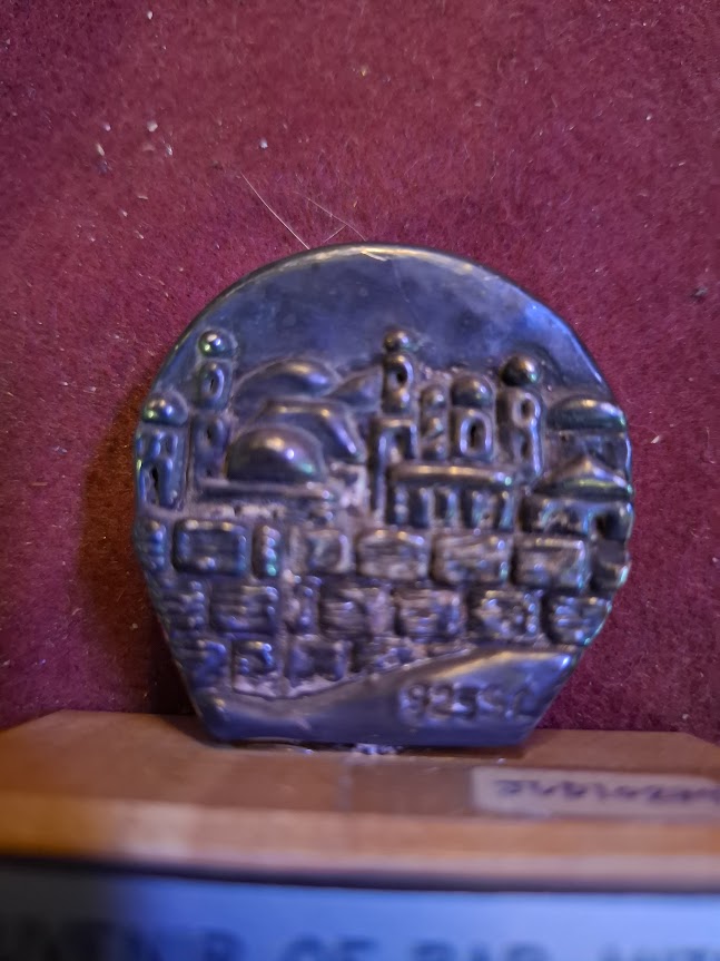 Vintage Judaica silver Jerusalem statue by Ben-Zion [JUD10279]
