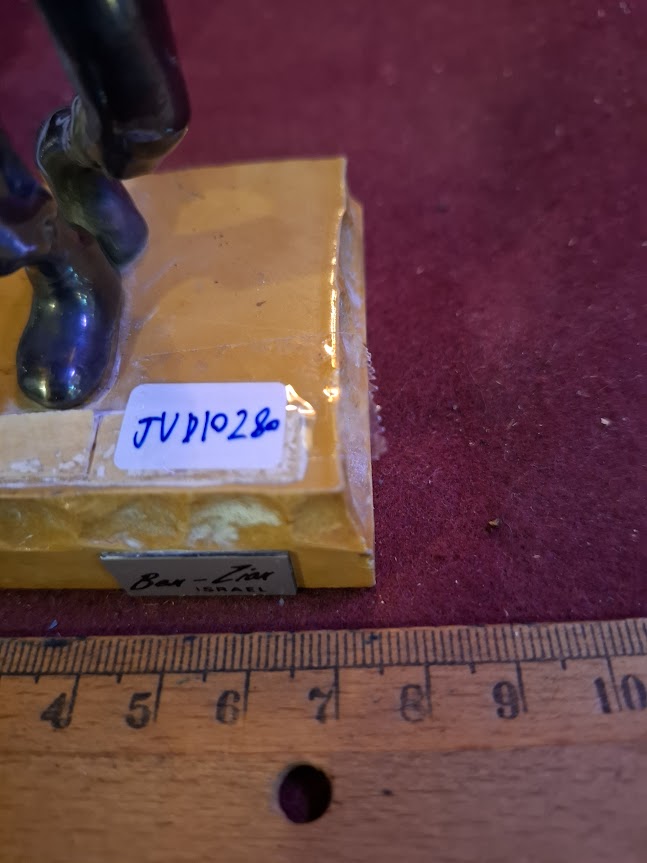 Vintage Judaica silver of violin player statue by Ben-Zion [JUD10280]