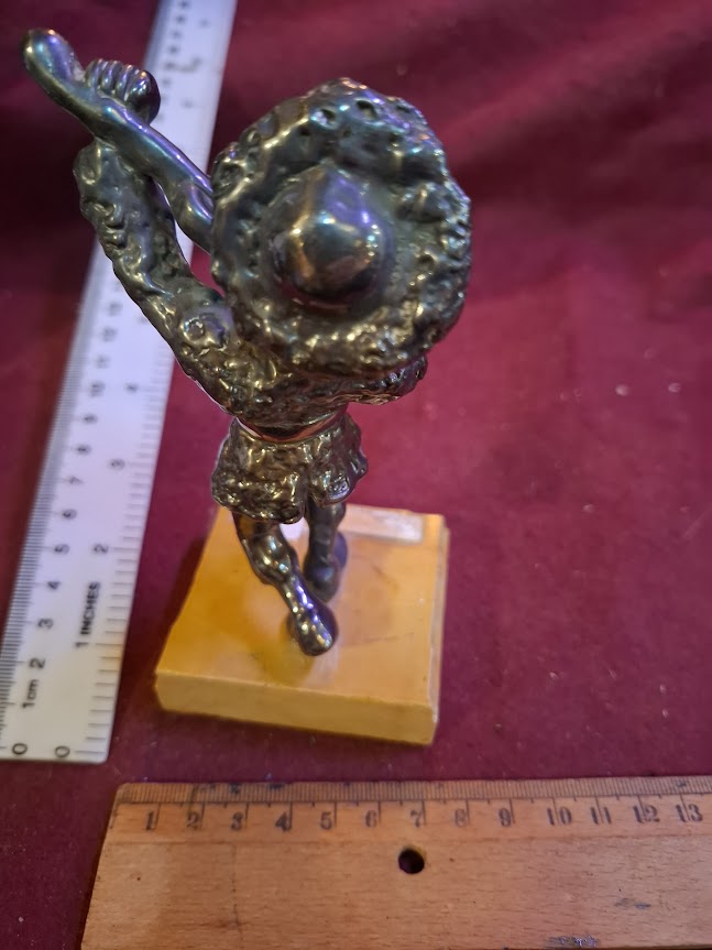 Vintage Judaica silver of violin player statue by Ben-Zion [JUD10280]