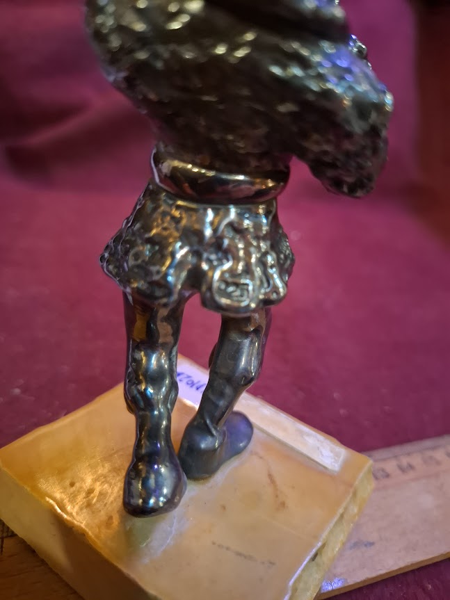 Vintage Judaica silver of violin player statue by Ben-Zion [JUD10280]