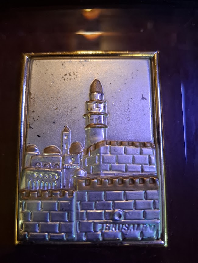 Jerusalem Judaica relief image in silver [JUD10282]