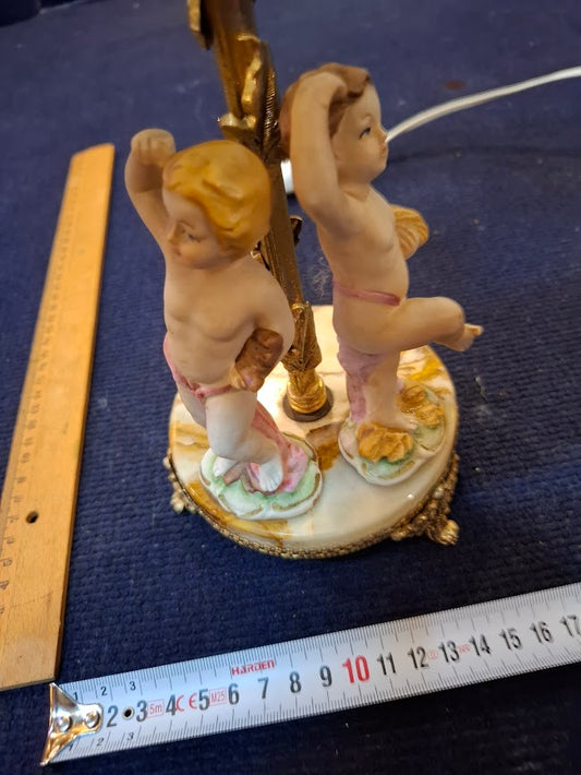 Vintage Special Decorative Table Lamp with Angel Figures [INS10781] *for Israel local market only