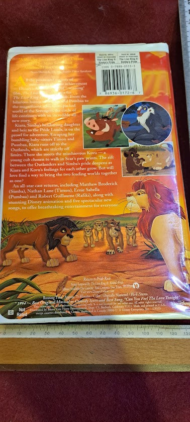 Lion king - Simba's pride video cassette VHS Disney 1998 [ENT10241]
