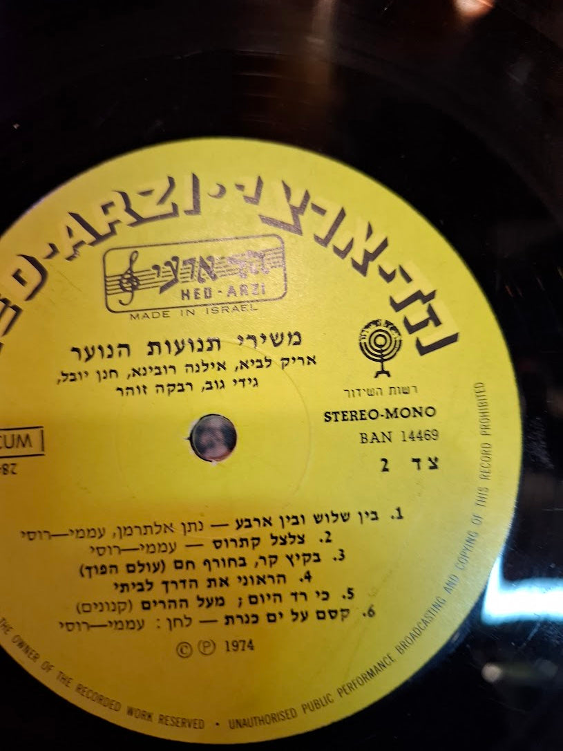 From the Songs of the Youth Movements, Hebrew record [ENT10357]