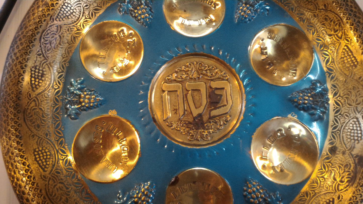 Vintage Passover copper plate [JUD10109]