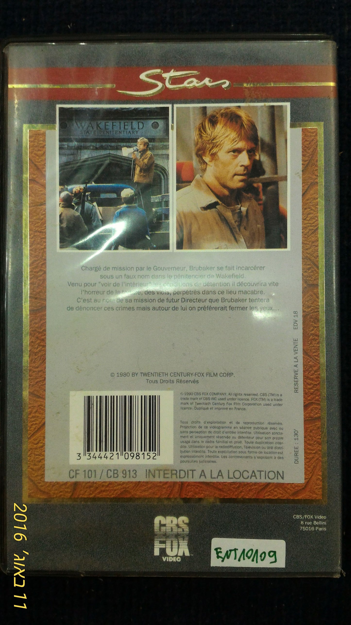 Brubaker video cassette [ENT10109]