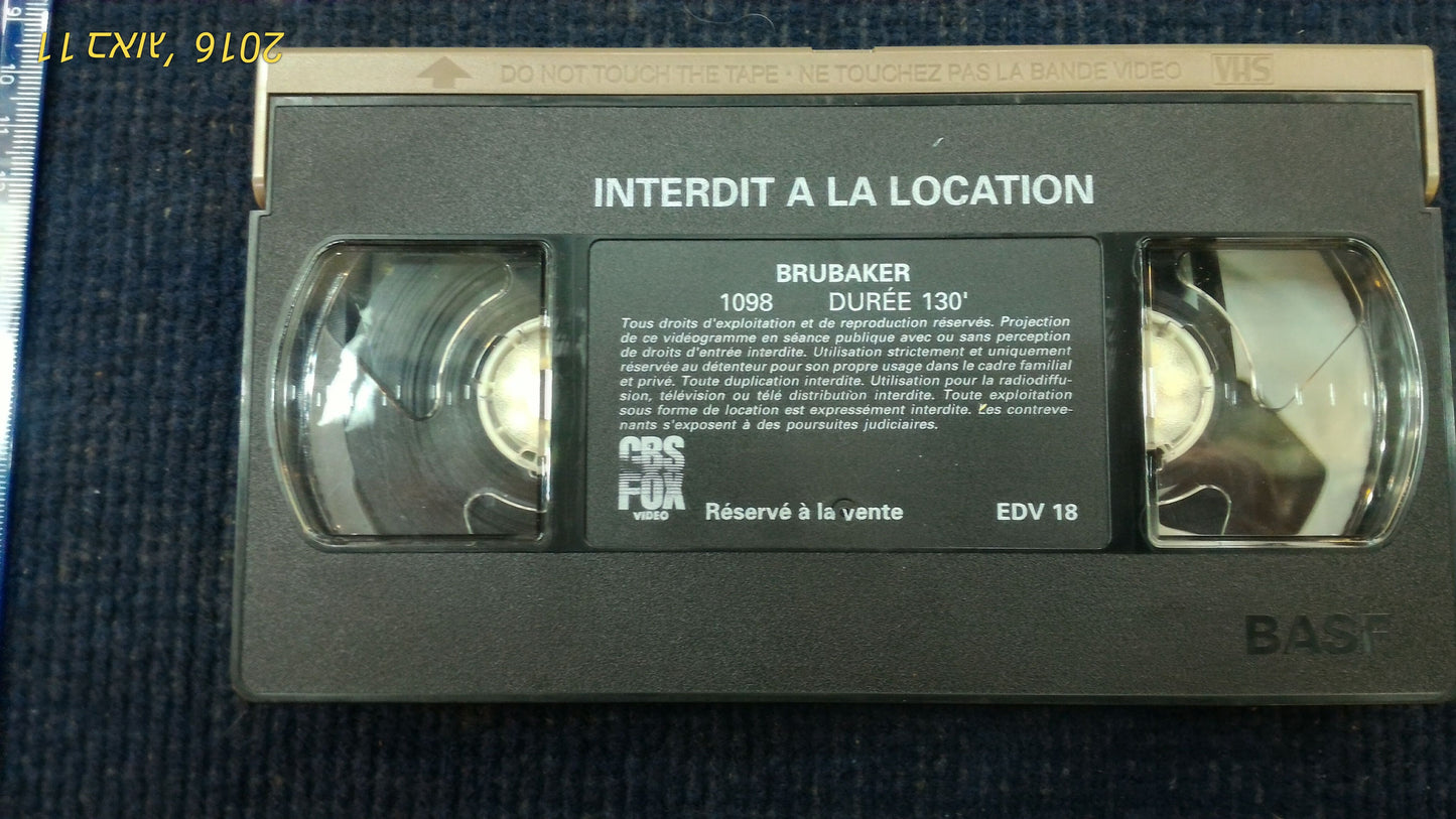 Brubaker video cassette [ENT10109]