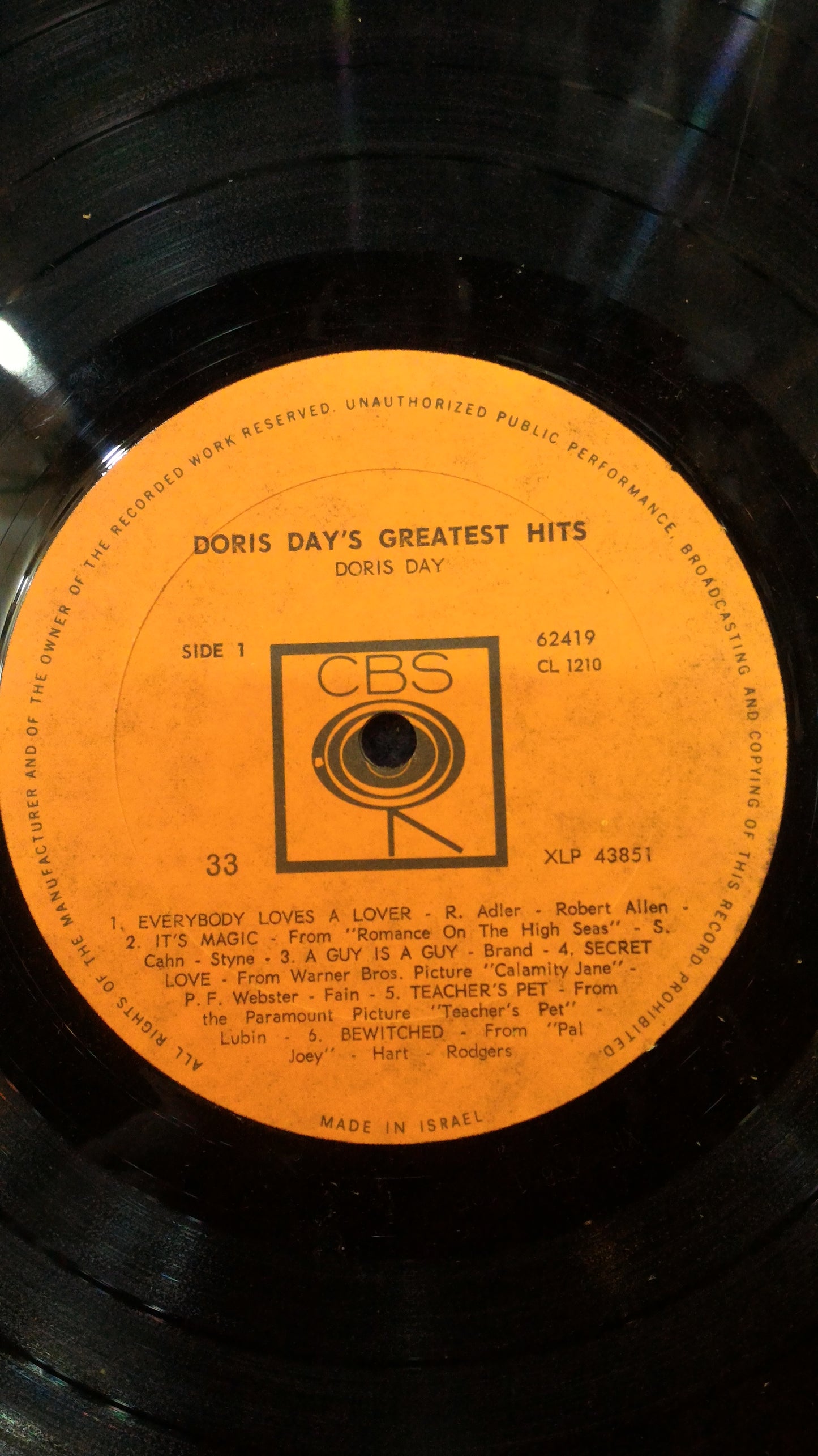 Doris Day's greats Record [ENT10134]