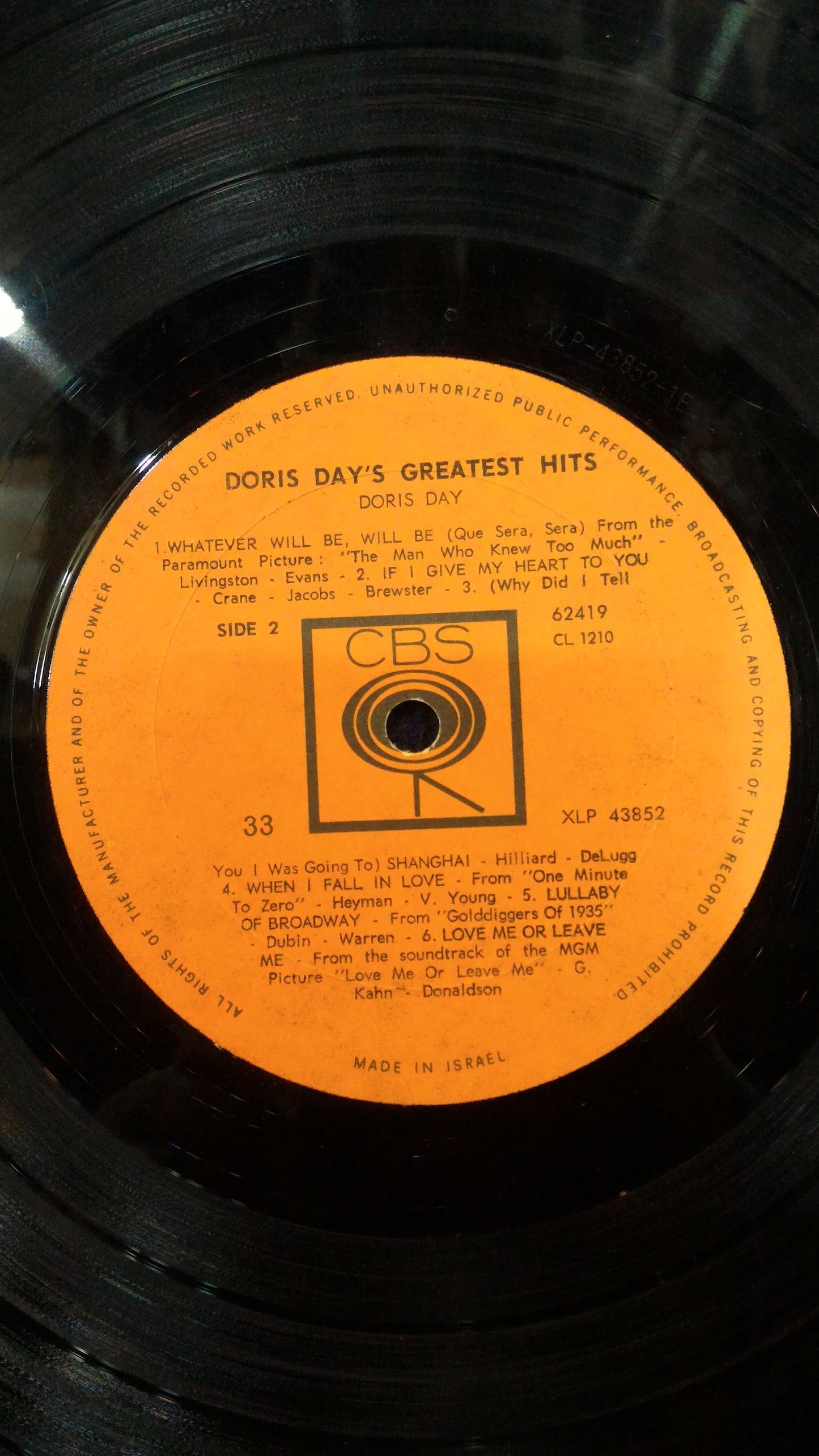 Doris Day's greats Record [ENT10134]